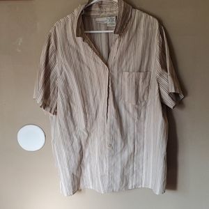 22W/24W 3X White Stag Button Down Dress Shirt